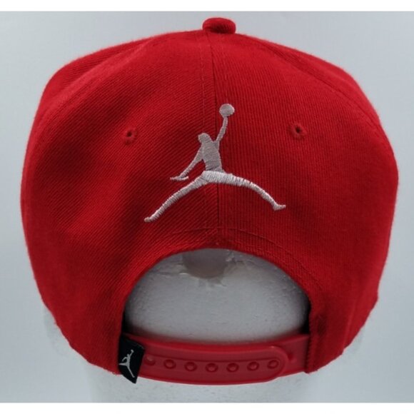 Air Jordan True Jumpman Flight NBA Red 100% Wool Adjustable Snapback Hat Cap - Picture 6 of 14